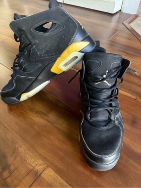 Nike Men’s Black and Yellow High-Top Basketball Sneakers